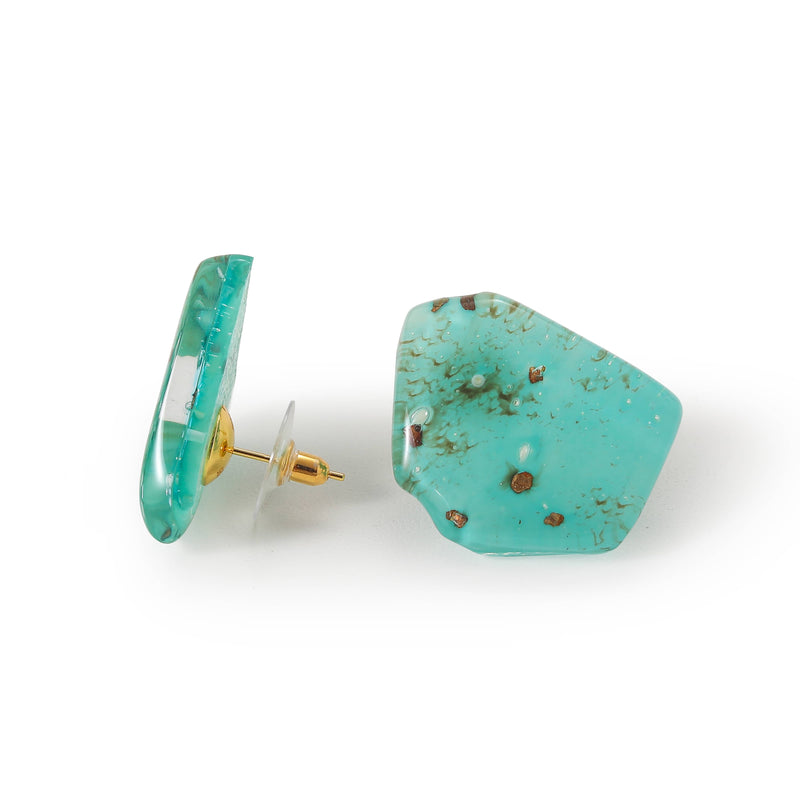 Emerald Mist Glass Earring  | VINTAGE PHOENIX | VPE002-EM