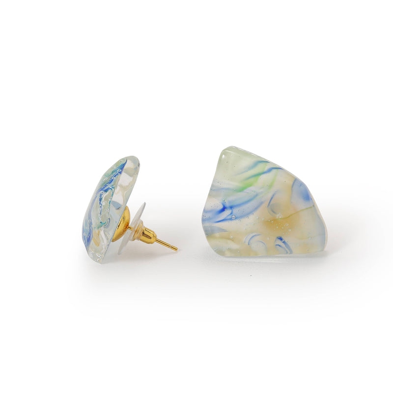 Sage Moonstone Glass Earring  | VINTAGE PHOENIX | VPE002-SM